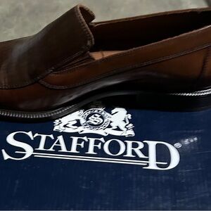 Stafford Men's Dark Brown Leather Loafers